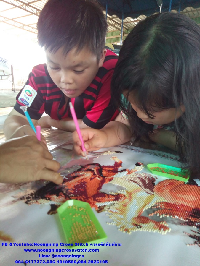 เจ้าแม่กวนอิม ครอสติสคริสตัล Diamond painting โมเสก ภาพติดเพชร งานฝีมือทำที่บ้าน DIY