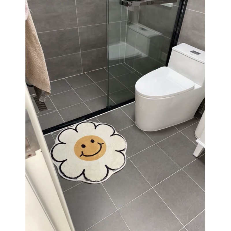 พร้อมส่งจากไทย🌼 พรมดอกเดซี่ พรมกันลื่น พรมมีแผ่นกันเลื่อน พรมเช็ดเท้า พรมหน้าห้องน้ำ พรมนิ่ม พรมสไตล์เกาหลี