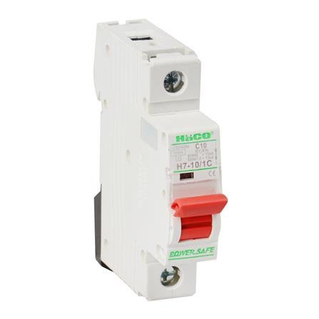 เบรกเกอร์ HACO H7-10/1C 10A 1P เกรดไม่ลามไฟ และทนทานต่อแรงกระแทก