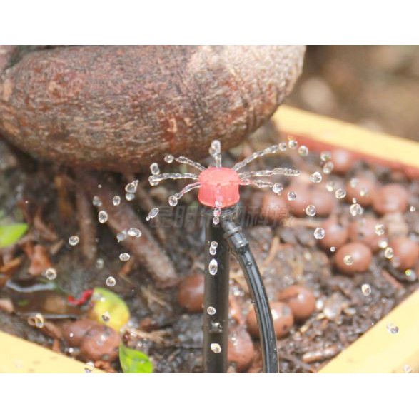 ขาปักรดน้ำต้นไม้ (1แพ็ก4ตัว) หัวส้ม อุปกรณ์แต่งสวน จัดสวน ผักสวนครัว ต่อสายไมโคร 4/7 หรือ 5/7 B024