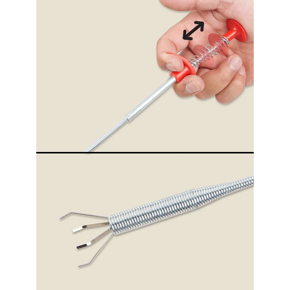 !!สินค้าขายดี!! ตัวล้วงท่ออ่างน้ำ ไม้ล้วงท่อ ไม้คีบเส้นผมและสิ่งสกปรกจากท่อ ไม้คีบล้วงท่อ Drain Picker