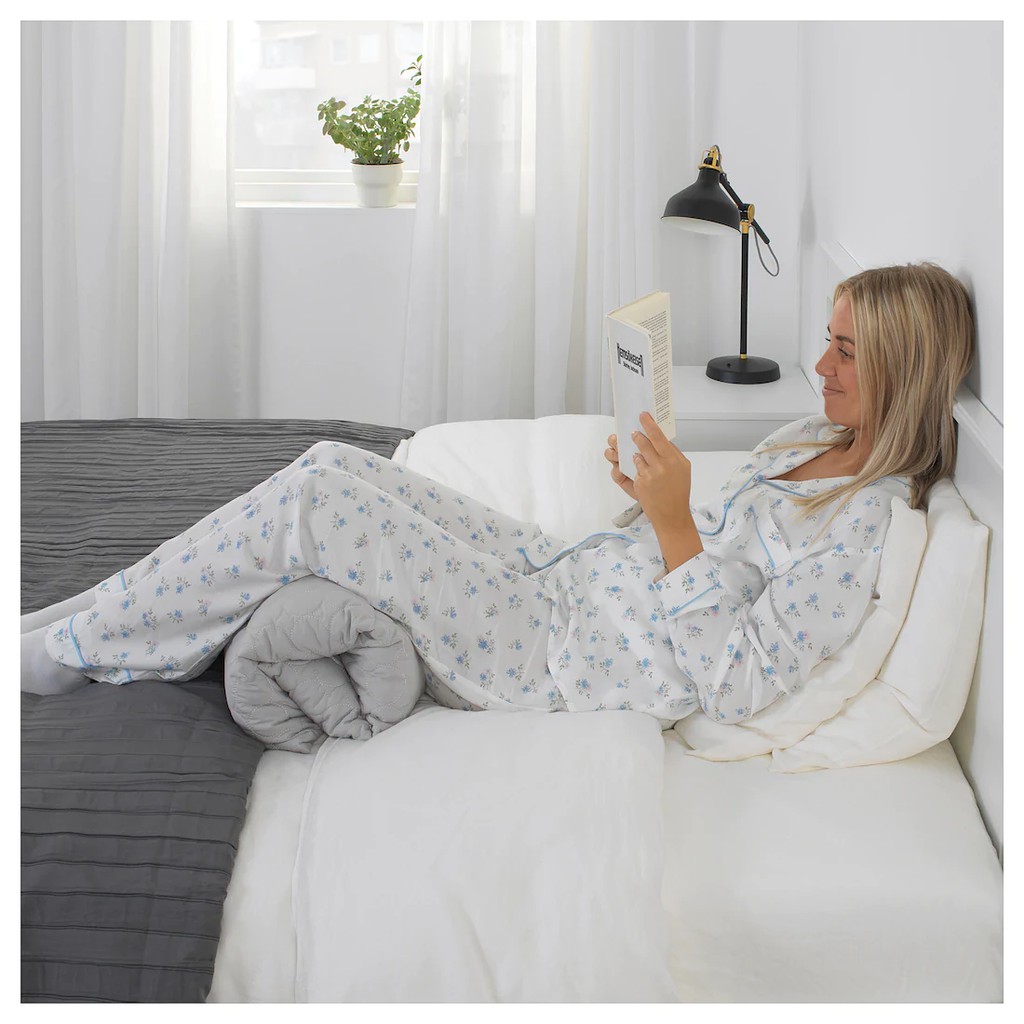 หมอน หมอนอิง หมอนโซฟาOMTÄNKSAM ออมแทงค์ซาม หมอนรองอเนกประสงค์, เทา, 50x75 ซม.