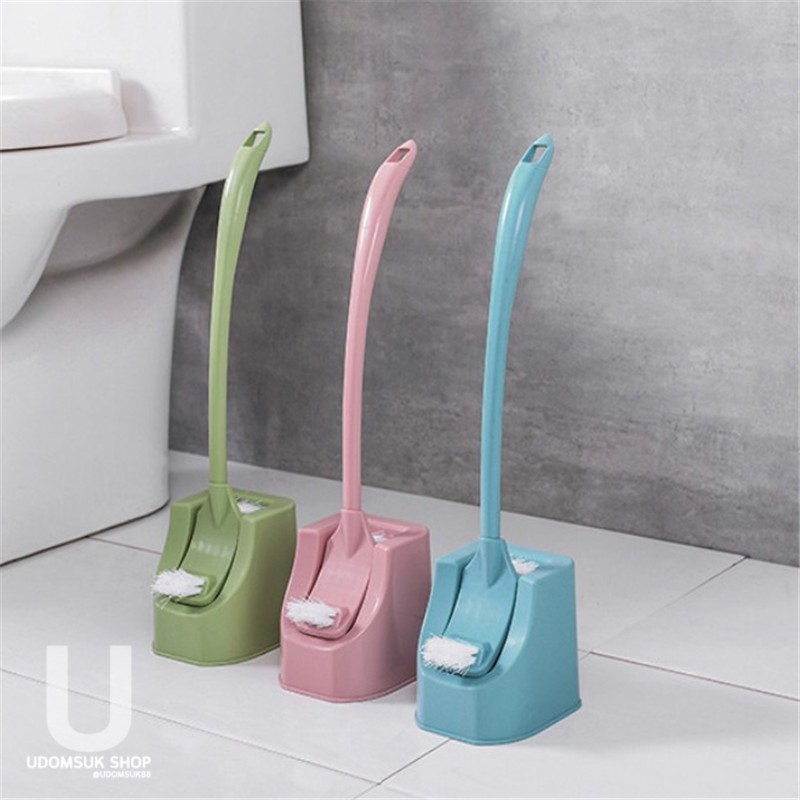 แปรงขัดห้องน้ำ ที่ขัดห้องน้ำ ไม้ขัดส้วม หัวแปรง 2 ด้าน ซอกซอนทั่วถึง