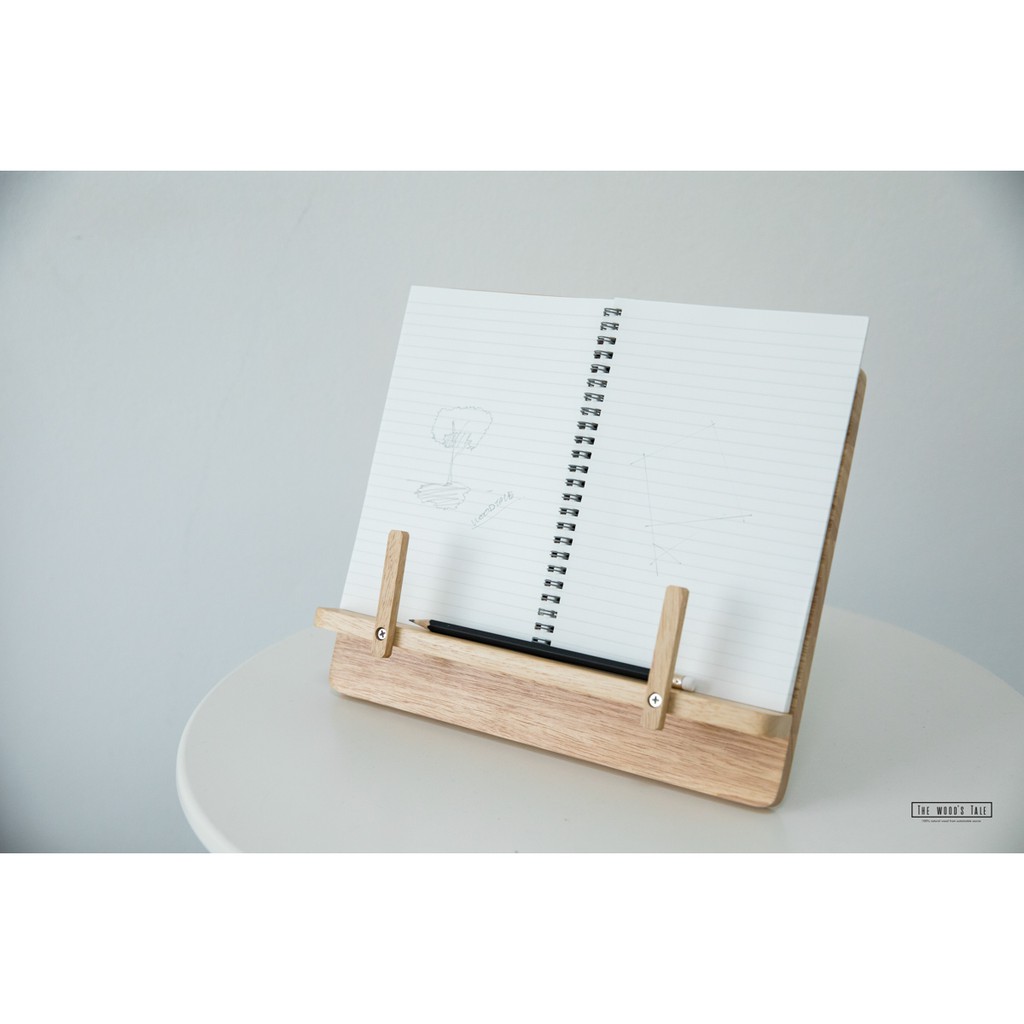The Wood's Tale ที่วางหนังสือ ที่ตั้งหนังสือ ปรับระดับได้ BOOK STAND แท่นวางหนังสือ จากไม้ธรรมชาติ