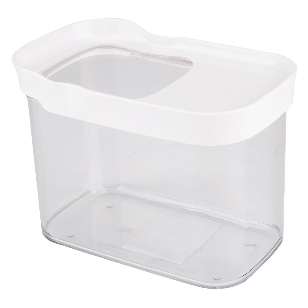 กล่องอาหารเหลี่ยมฝาสไลด์ LOC-TITE 1.1 ลิตร สีขาว FOOD CONTAINER SLIDE LOC-TITE 1.1L WHITE