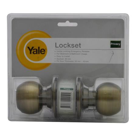 ลูกบิดห้องน้ำ YALE VCA5122US5 หัวกลม AB น้ำหนักเบา ติดตั้งง่าย