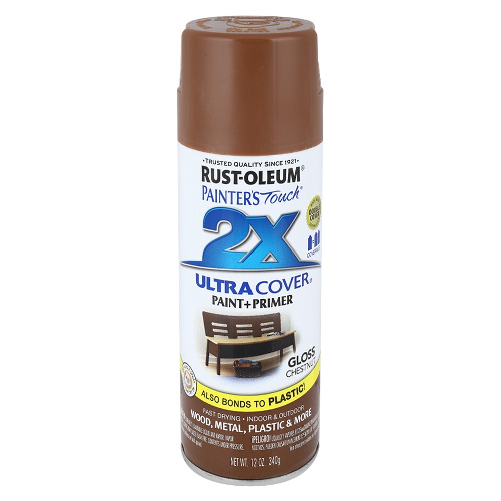 สีพ่น อุปกรณ์ก่อสร้าง สีกระป๋อง สีสเปรย์ RUST-OLEUM 2X CHESTNUT#9847