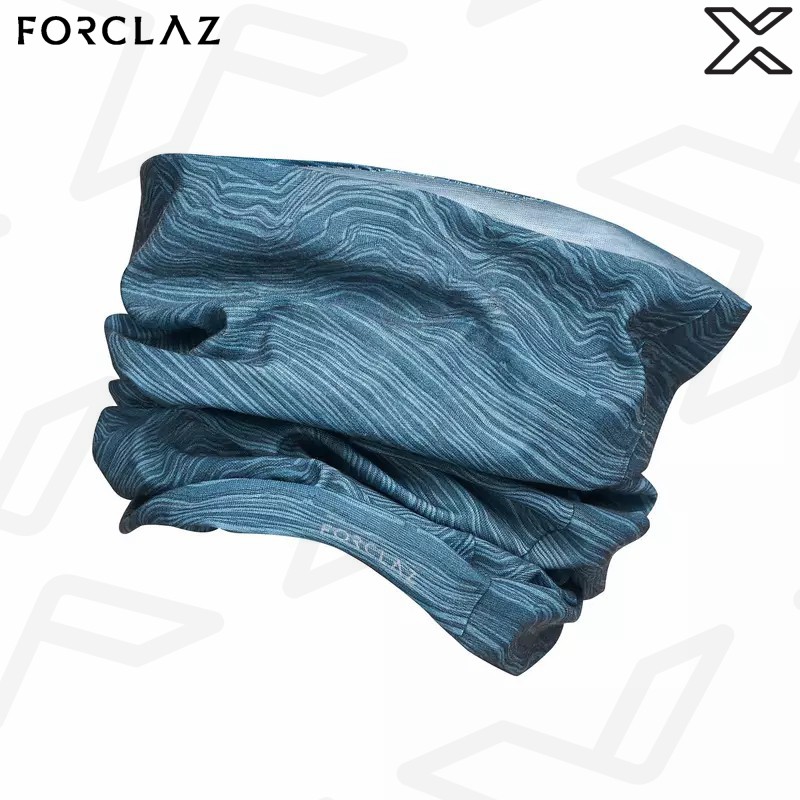 FORCLAZ ปลอกอุ่นคอสวมใส่ได้หลายแบบสำหรับการเทรคกิ้งบนภูเขารุ่น Trek 100 (สีฟ้าอมเทา)