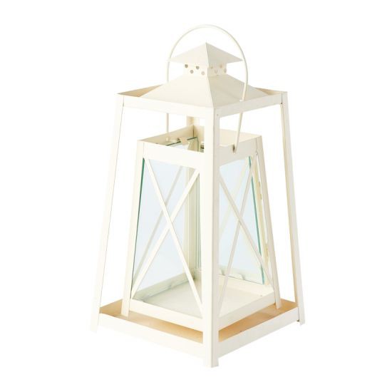 KASSA HOME ตะเกียงไฟโลหะ STAND รุ่น L1144-S ขนาด 15 x 15 x 47 ซม. สีครีม สำหรับประดับตกแต่งเพื่อความสวยงาม สบายตา