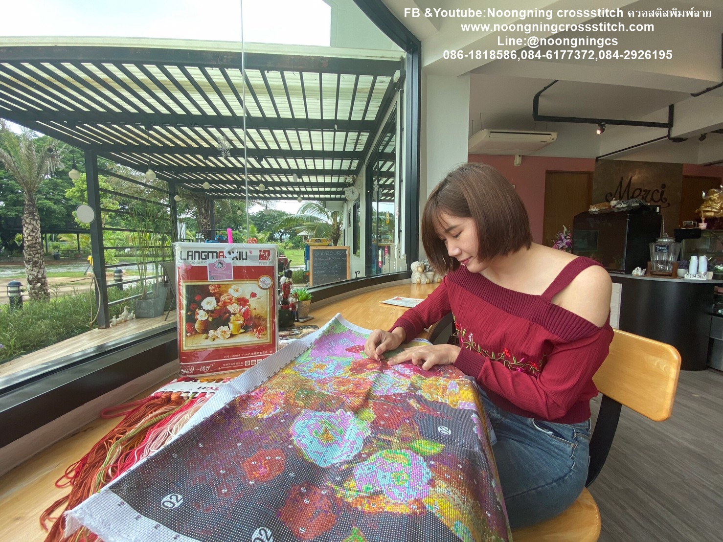 เทพไท่ฉิงเอี่ยขี่เสือ ร่ำรวย โชคลาภ ชุดปักครอสติส พิมพ์ลาย ครอสติสจีน งานฝีมือทำที่บ้าน DIY