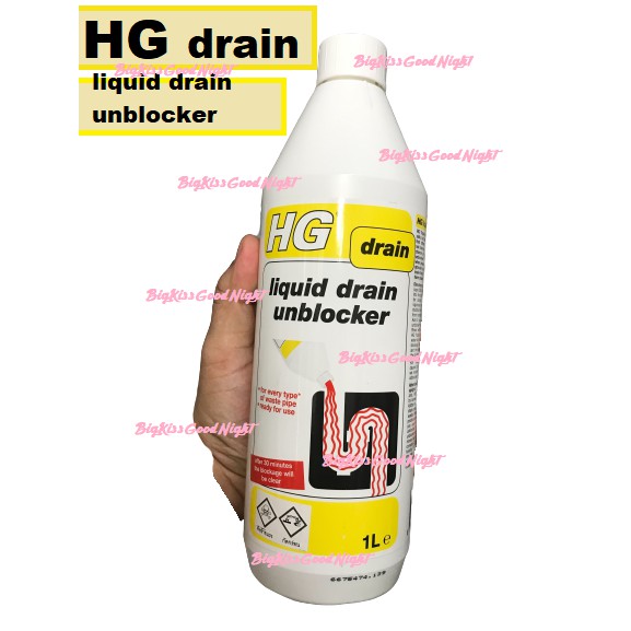 ของแท้ 100% HG LIQUID DRAIN UNBLOCKER เอชจี ขจัดท่อห้องน้ำอุดตัน ขนาด 1 ลิตร
