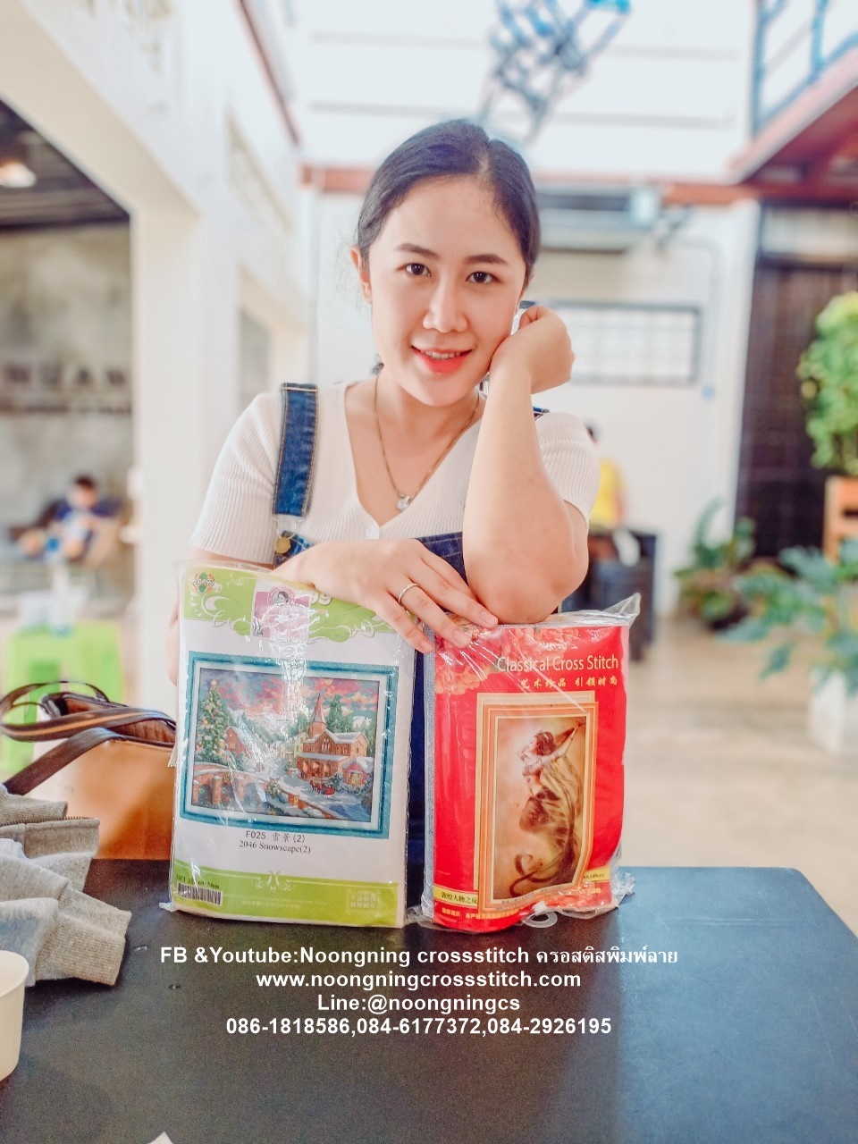 น้ำตก ชุดปักครอสติช พิมพ์ลาย ครอสติสจีน งานฝีมือ DIY