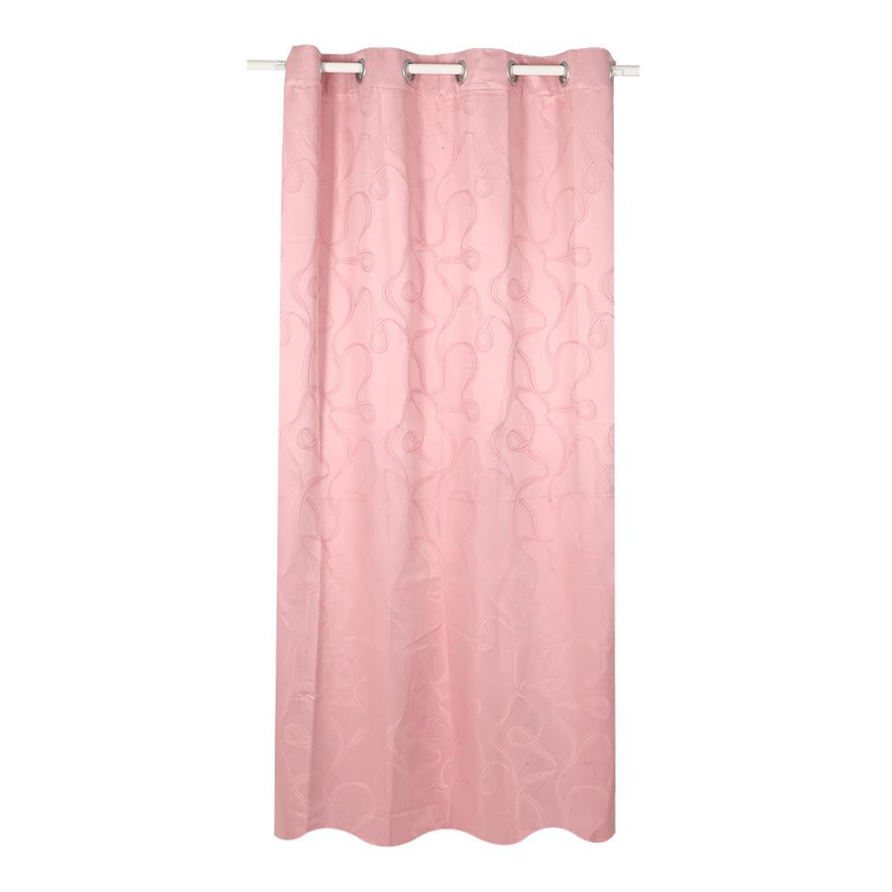 ผ้าม่าน EYELET CHILD FREEDOM STYLE RIBBON UV 145X220 ซม. สีชมพู ผ้าม่านประตู CURTAIN ผ้าม่านและมู่ลี่