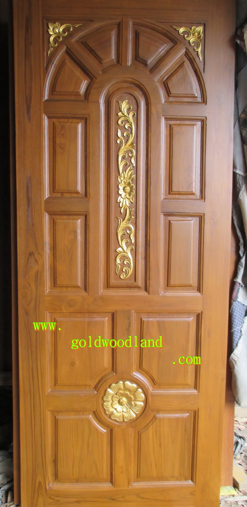 ประตูไม้สักบานเดี่ยว GB - 108