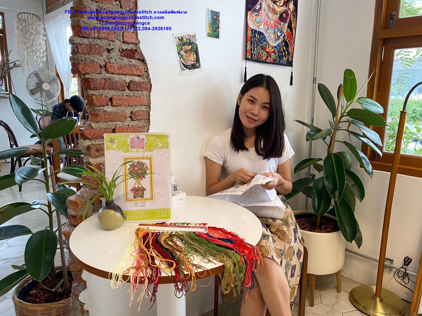 คู่รัก ชุดปักครอสติส พิมพ์ลาย ครอสติสจีน งานฝีมือทำที่บ้าน DIY