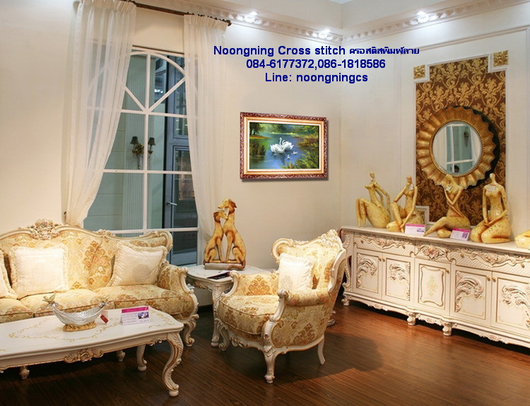 ตัวอักษรจีน ชุดปักครอสติช พิมพ์ลาย ครอสติสจีน งานฝีมือ DIY