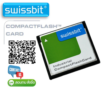 SWISSBIT, SFCF0512H1BK1TO-I-MS-553-SMA ,Compact Flash Card,512MB ,C-300 ,SLC, Industrial Grade