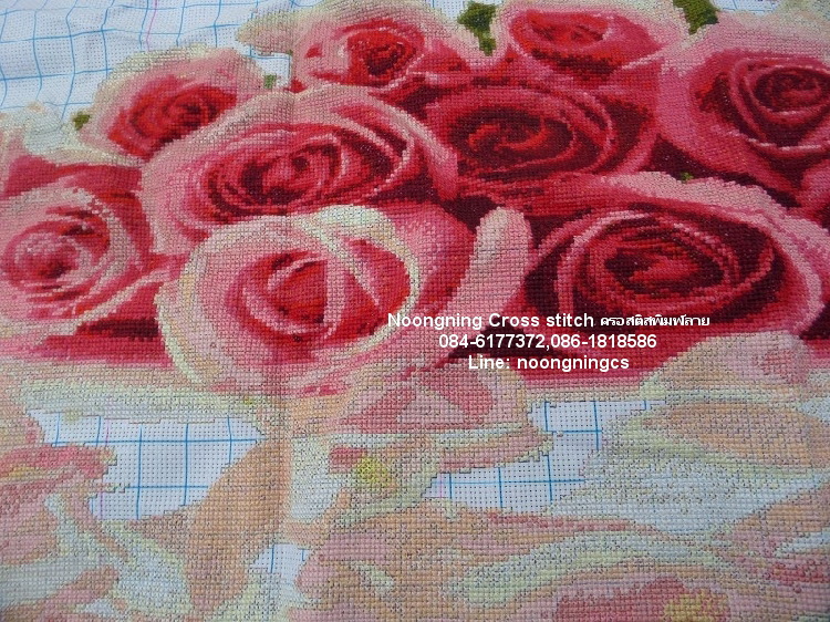 ตัวอักษรจีน ชุดปักครอสติช พิมพ์ลาย ครอสติสจีน งานฝีมือ DIY