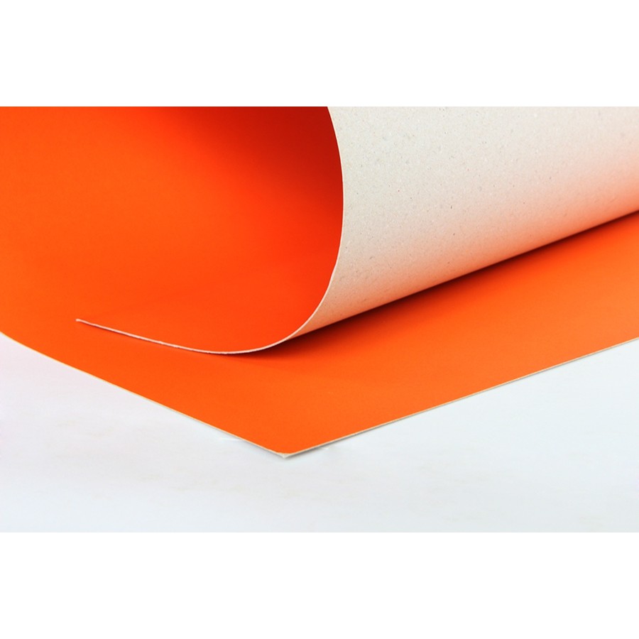 PP320 สีส้มอ่อน กระดาษโปสเตอร์แข็งสีหน้าเดียว 52X77 ซม. แพ็ค 10 แผ่น
