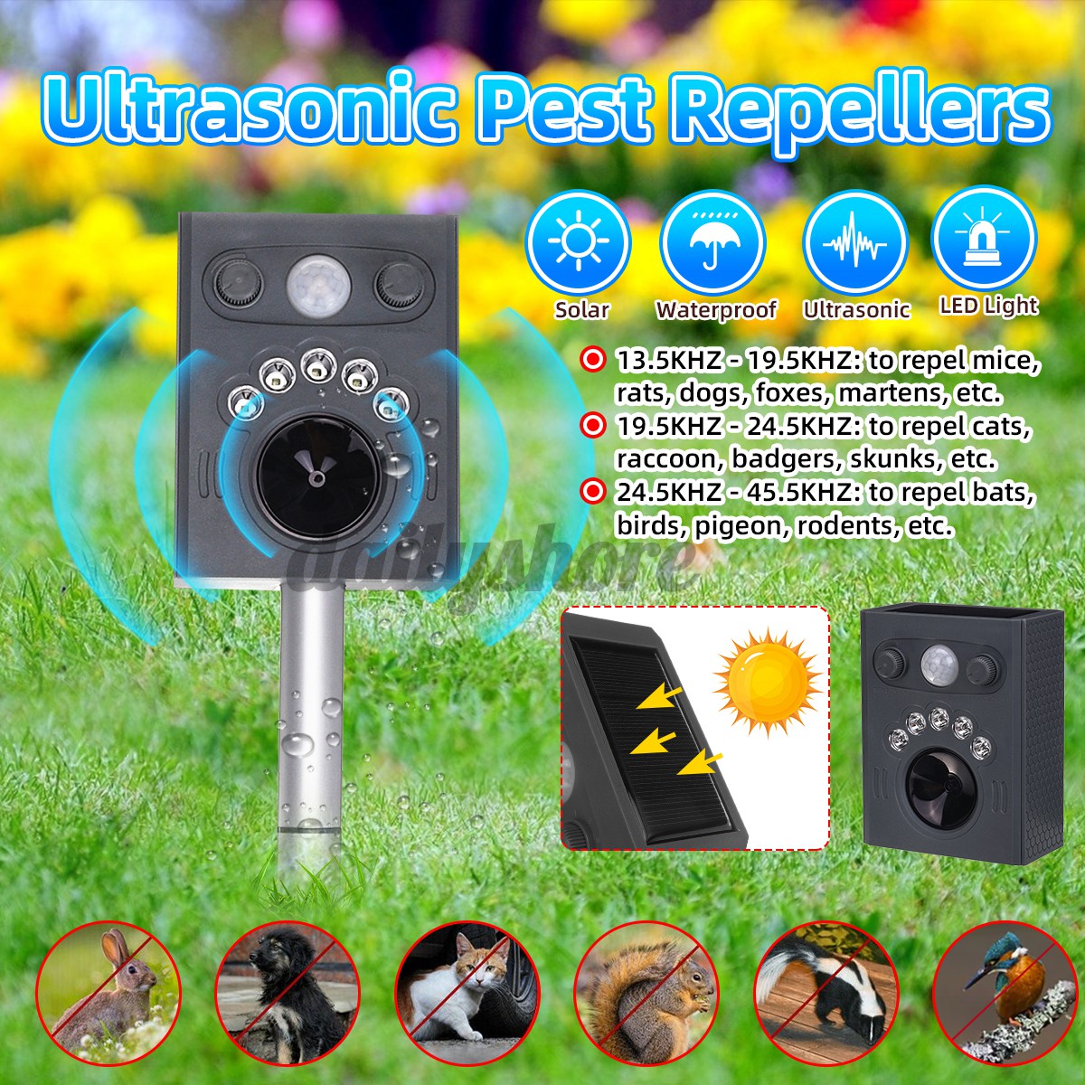 อุปกรณ์ไล่นกพลังงานแสงอาทิตย์