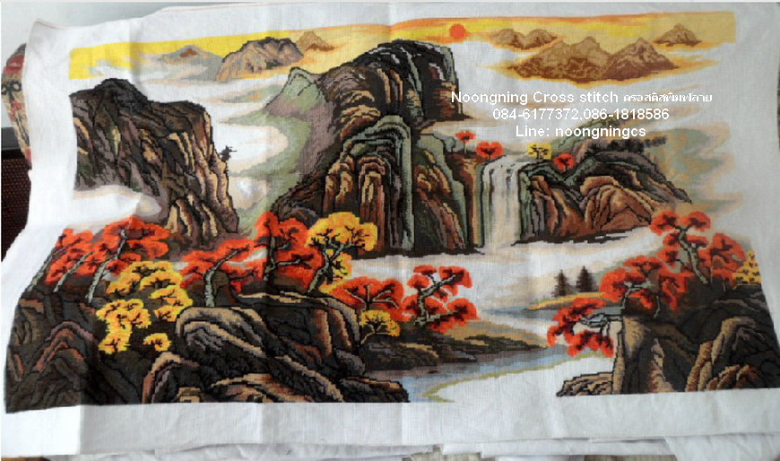 เครื่องดนตรี ชุดปักครอสติช พิมพ์ลาย ครอสติสจีน งานฝีมือ DIY