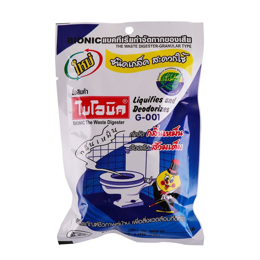 เกล็ดขจัดกลิ่นสุขภัณฑ์ BIONIC 100 กรัม BIOLOGICAL WATER CONTROL BIONIC 100G