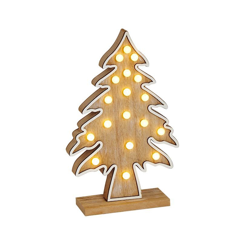 KASSA HOME ไฟประดับ LED Christmas Tree รุ่น HL-15556A ขนาด 20 x 6 x 31 ซม. สีน้ำตาล ตกแต่งช่วงเทศกาลคริสต์มาส