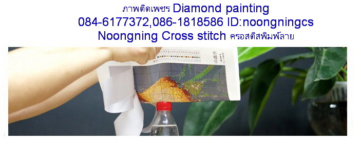 คู่รัก ภาพติดเพชร ครอสติสคริสตัล Diamond painting โมเสก ภาพติดเพชร งานฝีมือ DIY