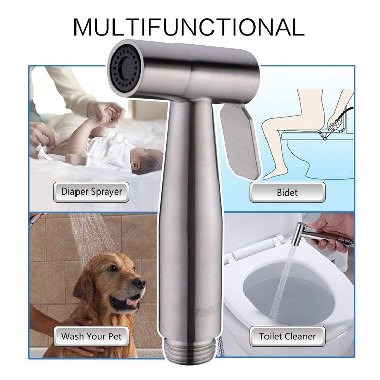 หัวฉีดชำระ สแตนเลสแท้ 100% SUS304 เกรดพรีเมี่ยม รับประกันคุณภาพ ที่ฉีดก้น ที่ฉีดชำระก้น หัวฉีดสายชำระ ที่ฉีดตูด