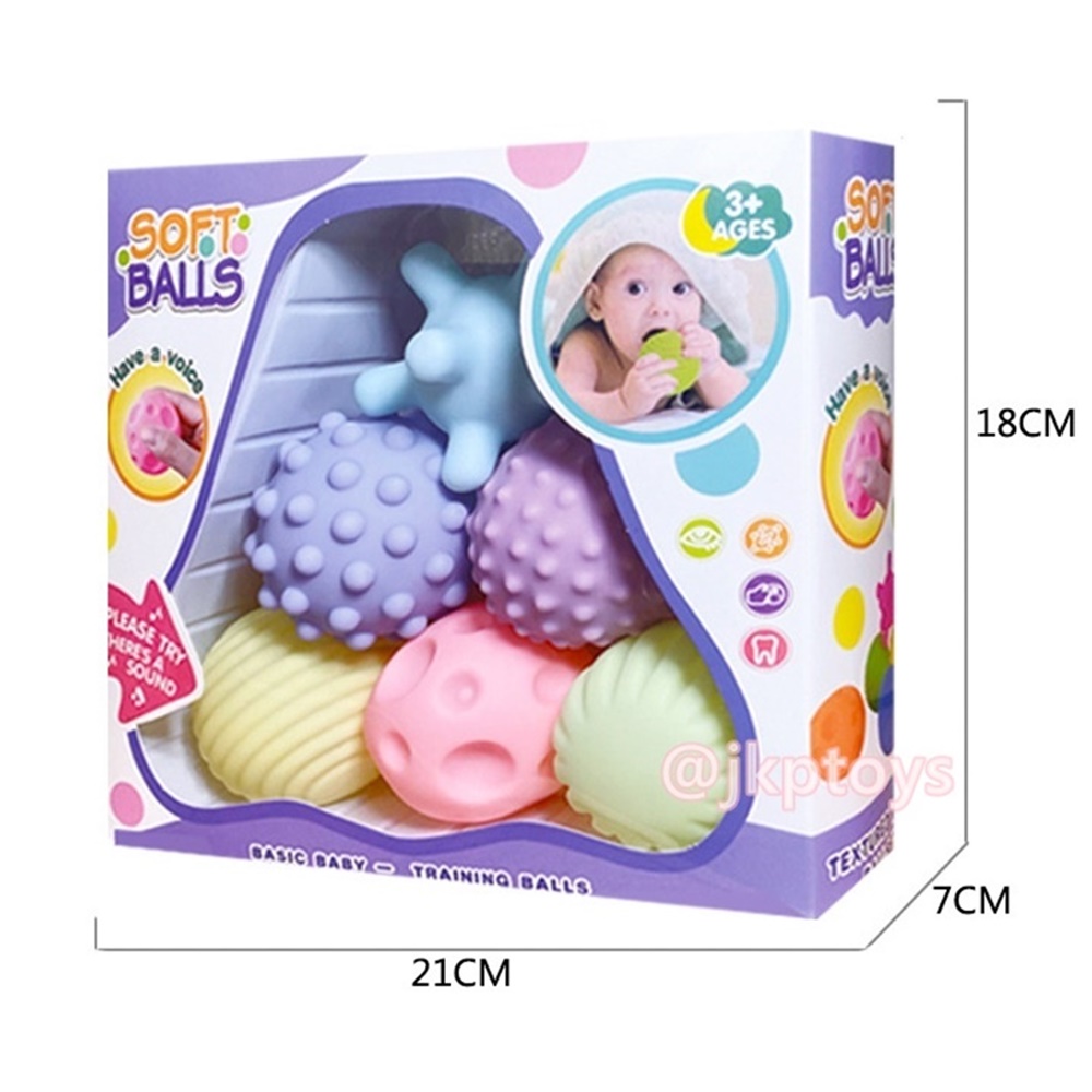 ของเล่นลูกบอลบีบมือ ลูกบอลพื้นผิว เสริมสร้างพัฒนาการสัมผัส สำหรับเด็ก 0-4 ปี