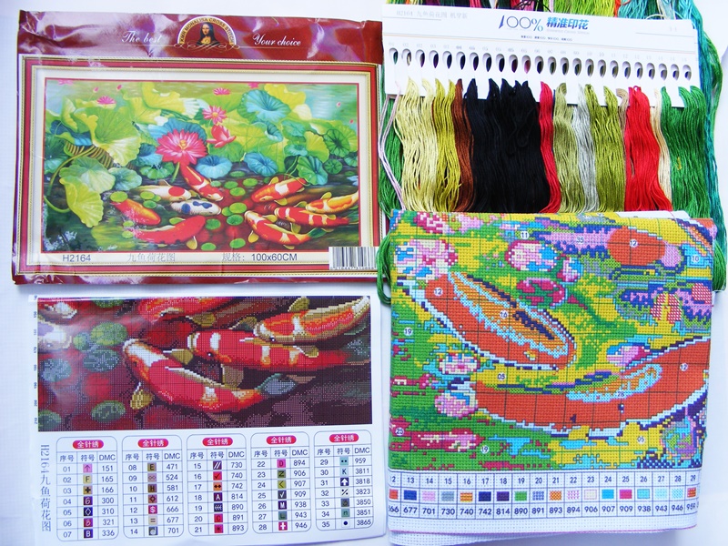 ม้า8มงคล ชุดปักครอสติส พิมพ์ลาย ครอสติสจีน งานฝีมือทำที่บ้าน DIY