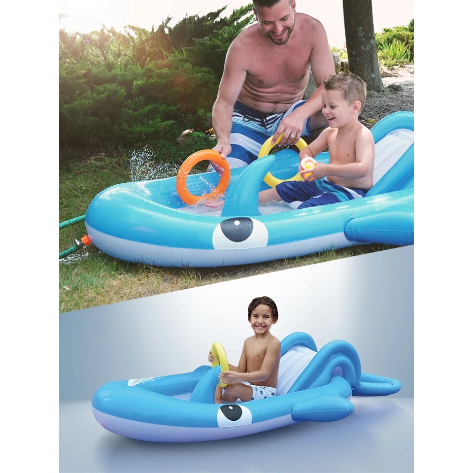 !!สินค้าขายดี!! แพยางเป่าลมรูปปลาวาฬสำหรับเด็ก Whale Play Pool