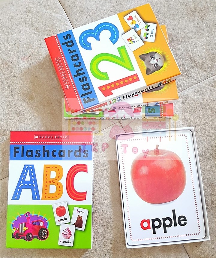 เซตการ์ดคำศัพท์ ตัวอักษร ตัวเลข ขนาดใหญ่ (11.5x17.5ซม) Wipe-Clean Flashcard (Scholastic)