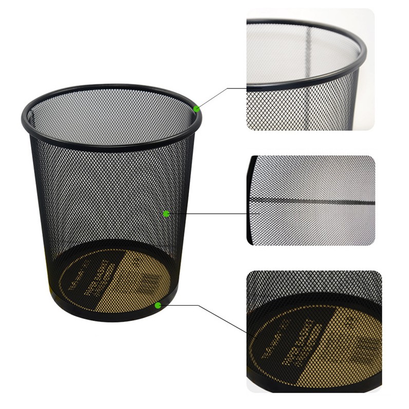 ถังขยะ ถังขยะแบบตะแกรงเหล็ก ขนาดเล็ก 26.5*24*18.5 office garbage can metal