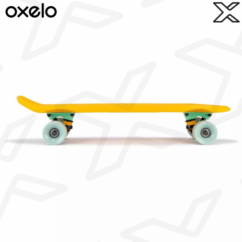 OXELO สเก็ตบอร์ดครุยเซอร์รุ่น Yamba 100 (สีเหลือง/เขียว)