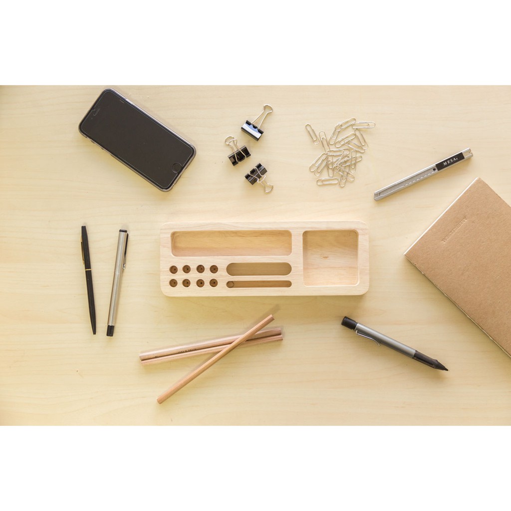 The Wood's Tale ที่จัดระเบียบเครื่องเขียน DESK ORGANIZER จากไม้ธรรมชาติ