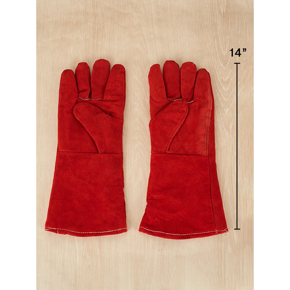 !!สินค้าขายดี!! ถุงมือเชื่อมเหล็ก ถุงมืออ๊อกเหล็ก 14 นิ้ว 14" Welding Gloves