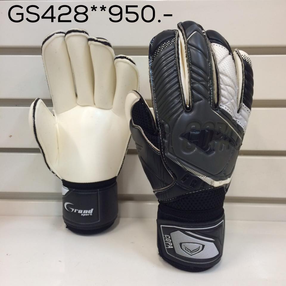 GRAND SPORT ถุงมือผู้รักษาประตู รหัส GS428 สีดำ เบอร์ 7-10