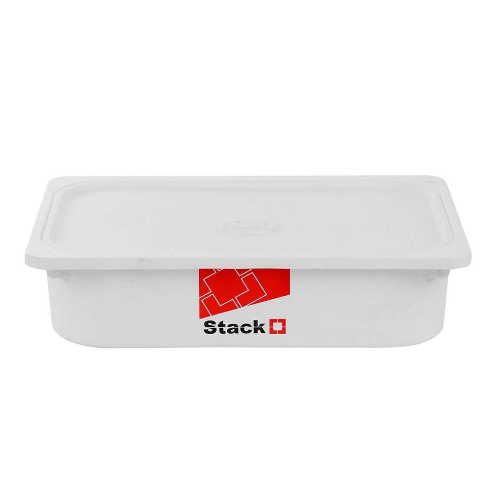 กล่องฝาปิด STACKO HARU 43x33x10 ซม. สีขาว