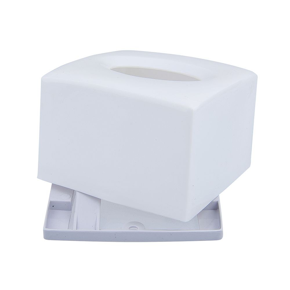 กล่องใส่ทิชชูแผ่น PP JCJ สีขาวอุปกรณ์จัดเก็บในครัว