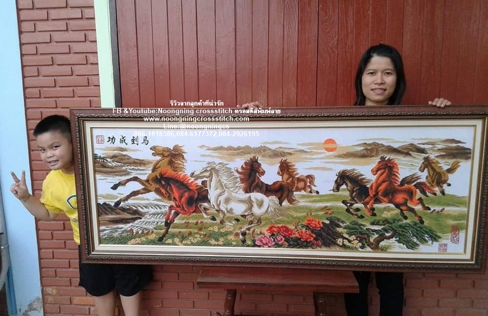 ดอกไม้นานาพันธู์ ชุดปักครอสติส พิมพ์ลาย ครอสติสจีน งานฝีมือทำที่บ้าน DIY