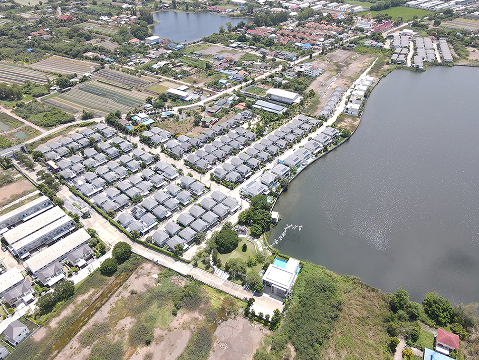 86340 ขายบ้านแฝด สไตล์เดี่ยววิวทะเลสาบสวยที่สุดในโครงการ2ชั้น PerfectParkราชพฤกษ์–ปทุมธานี บางเดื่อ