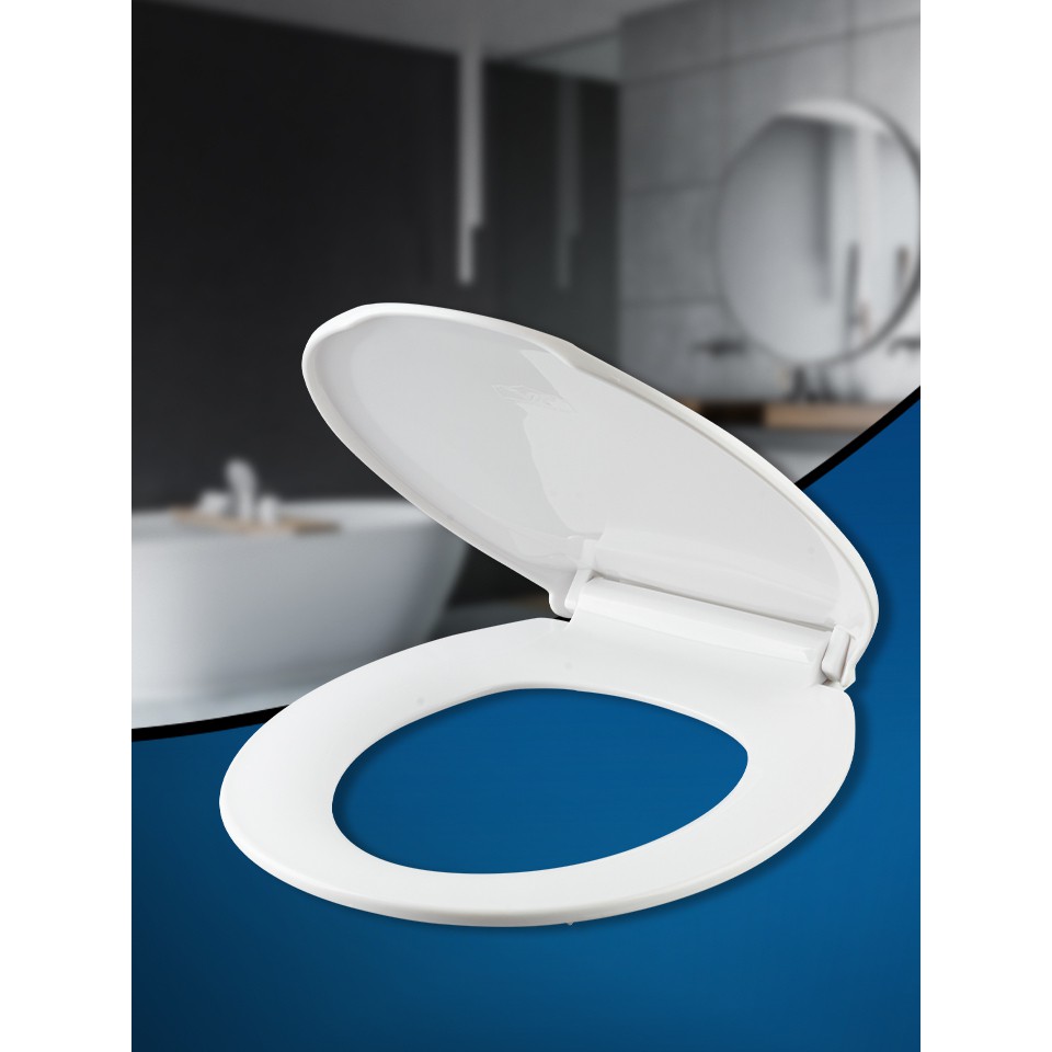 !!สินค้าขายดี!! ฝาชักโครก แบบทรงกลมสีขาว ฝารองนั่ง ฝารองนั่งชักโครก Toilet Seat Lid