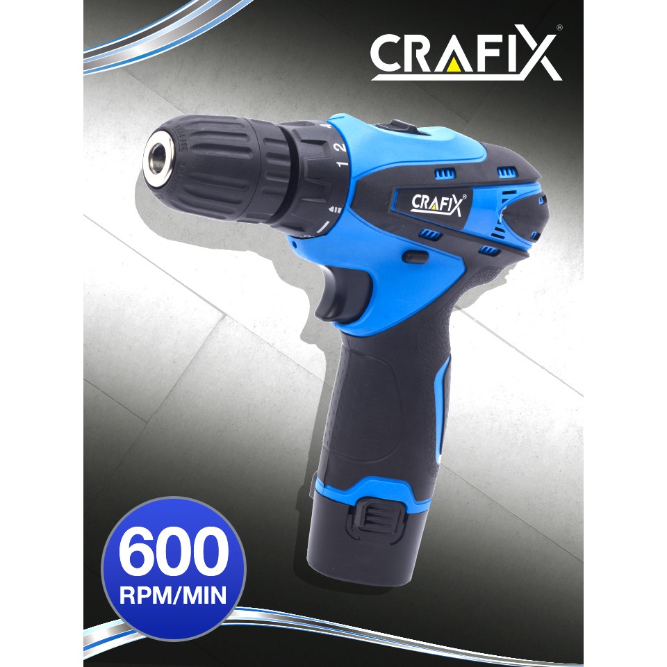 !!สินค้าขายดี!! CRAFIX สว่านไฟฟ้าไร้สาย 12V ไขควงไฟฟ้าไร้สาย Cordless Electric Drill