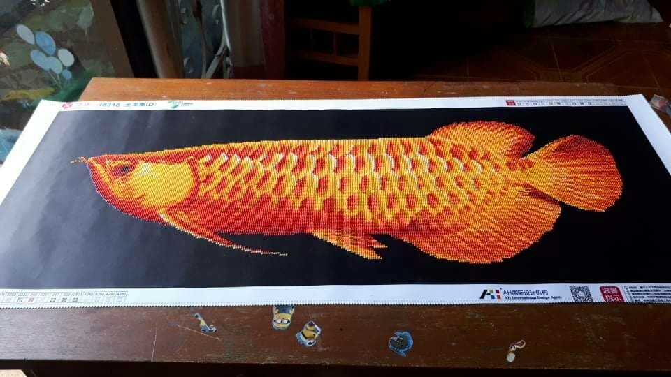 ไก่มงคล ครอสติสคริสตัล Diamond painting โมเสก ภาพติดเพชร งานฝีมือทำที่บ้าน DIY