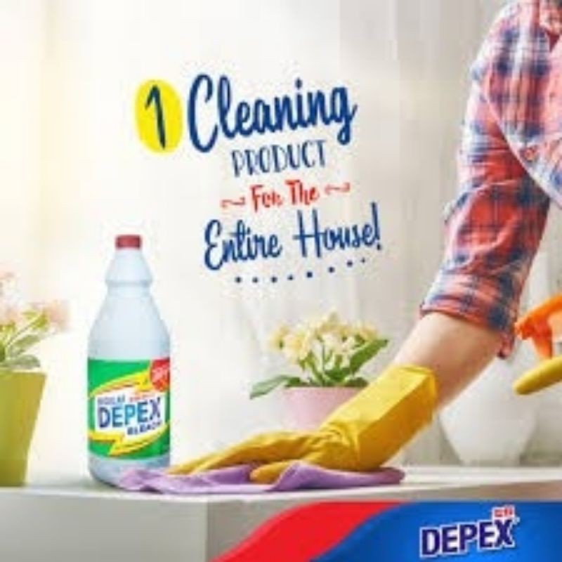 DEPEX น้ำยาฟอกขาว(sodium hypochlorite)ไฮเตอร์มาเลย์ depex ขนาด 500ml