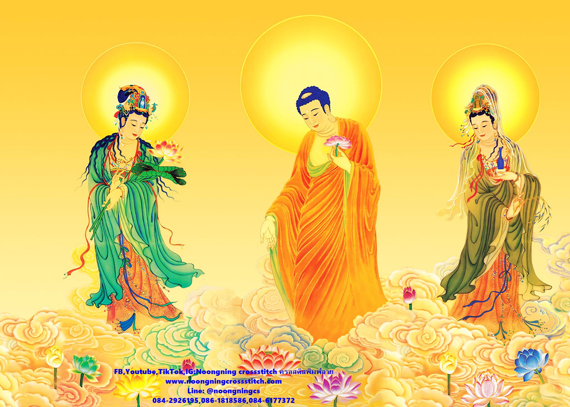 พระพุทธเจ้า เจ้าแม่กวนอิม ครอสติสคริสตัล Diamond painting โมเสก ภาพติดเพชร งานฝีมือทำที่บ้าน DIY