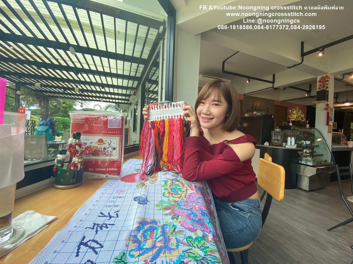 เจ้าแม่กวนอิม ชุดปักครอสติส พิมพ์ลาย ครอสติสจีน งานฝีมือทำที่บ้าน DIY