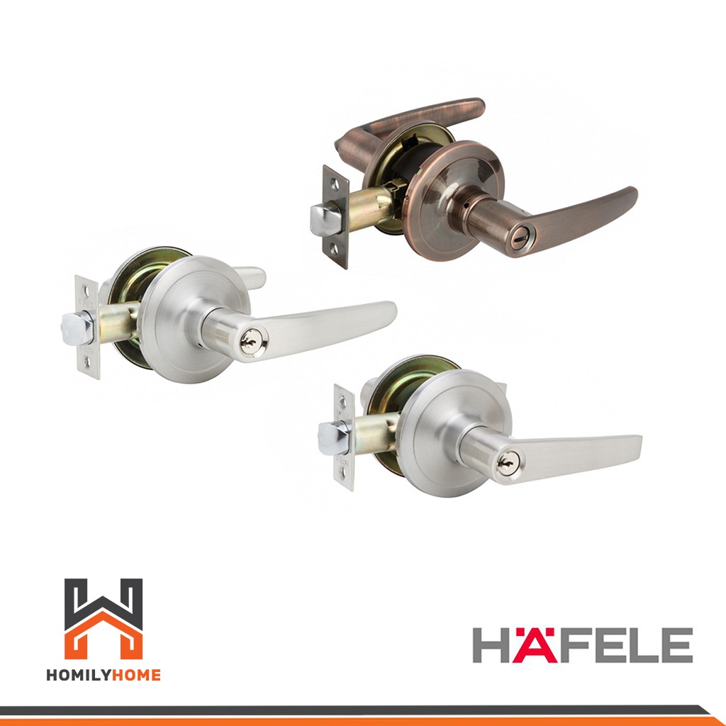 HAFELE มือจับก้านโยก ลูกบิดห้องน้ำ ลูกบิดทั่วไป มือจับห้องทั่วไป 489.10.780 489.10.788 สีสแตนเลส 489.10.780 สีทองแดงรมดำ