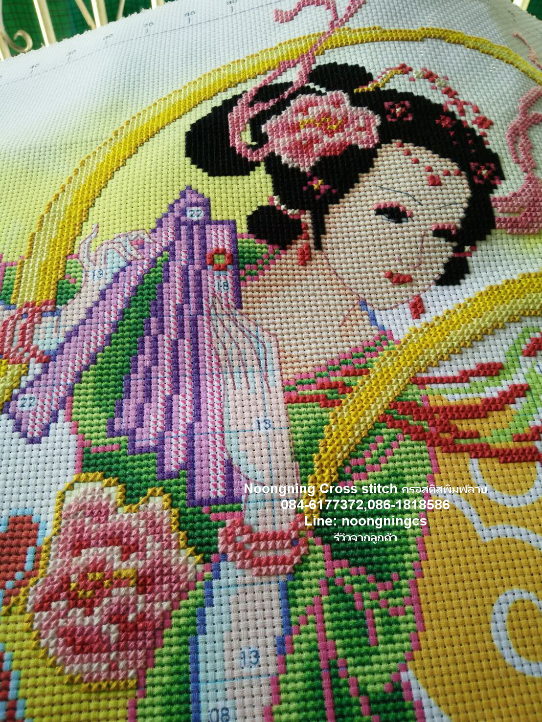 สำเภา ชุดปักครอสติช พิมพ์ลาย ครอสติสจีน งานฝีมือ DIY